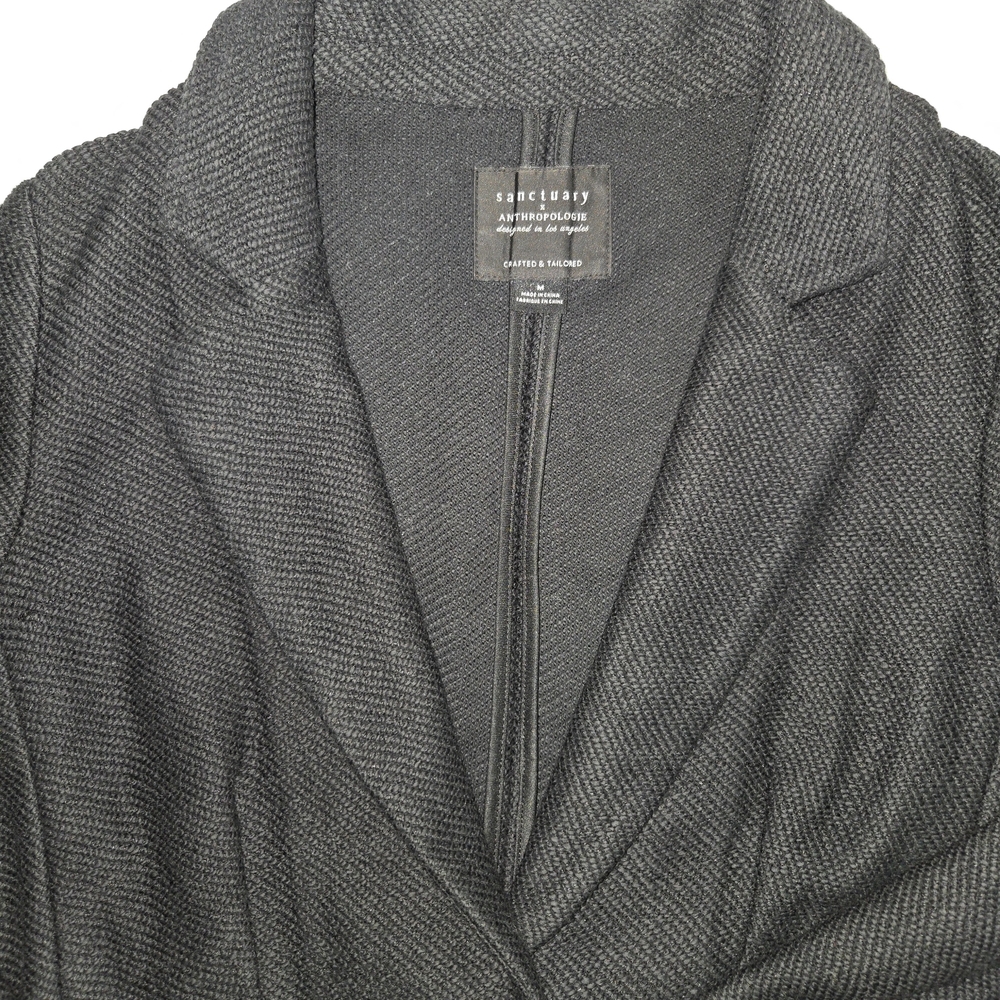 Anthropologie Dark Gray Textured Blazer